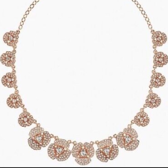 EUC Kate Spade Wild Garden Rose Gold Posey Necklace